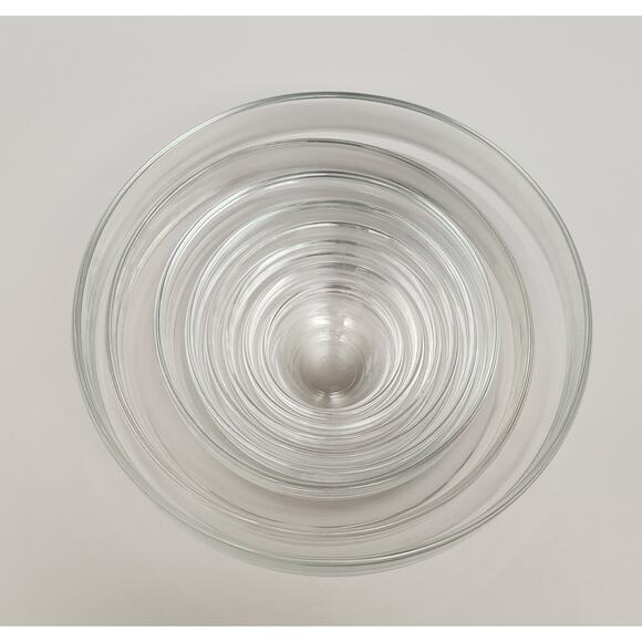 ARC France Vintage 8 PC Mixing Bowl Set Clear Glass Nesting Set - Picture 2 of 6